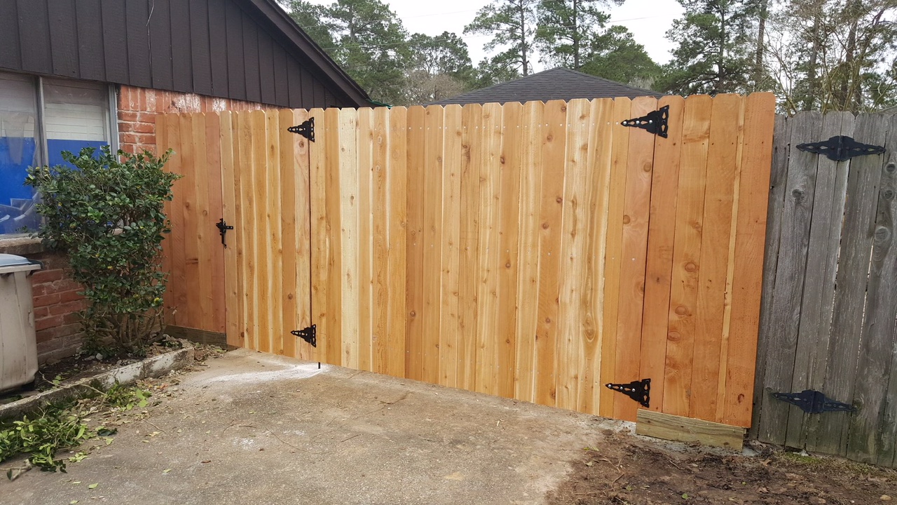 Large Wood Fence Gate