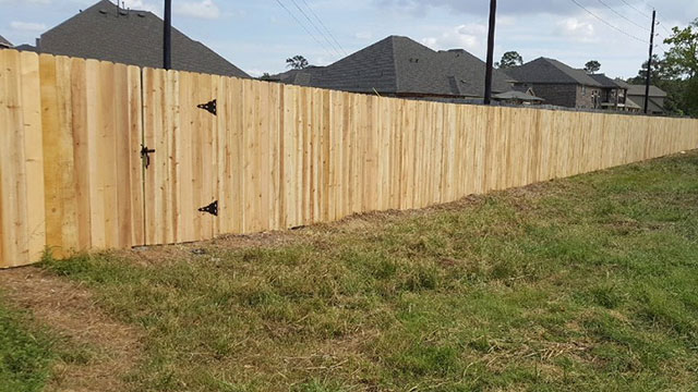 Wooden Fence with Gate in Houston Tx